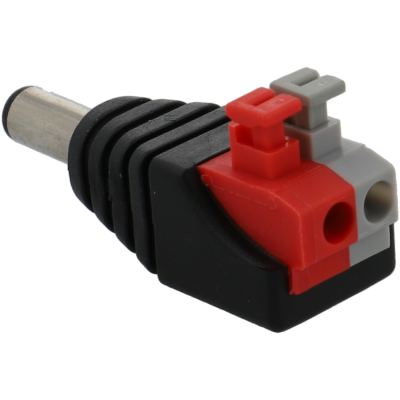 Dc macho saída +/ - de 2 terminais