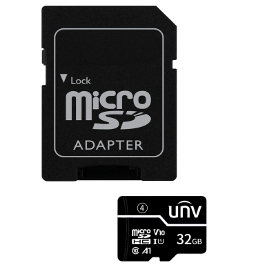 Cartão MicroSD Uniview UV‑TF‑32G‑T‑C 32 GB Classe 10/U1 com Adaptador — Confiável para Vigilância