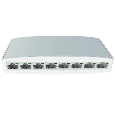 Switch de mesa 8 Portas Fast Ethernet Velocidade 10/100 Mbps-SW08