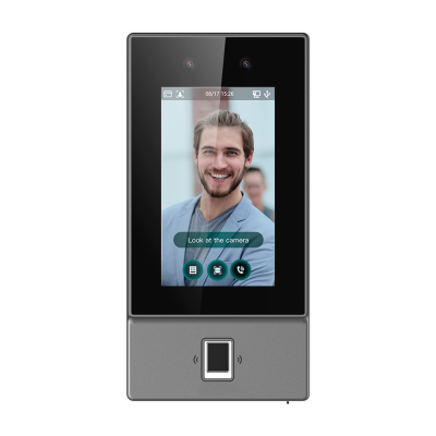 Controlo de acesso e presença Facial, impressão digital, MF-card, QR e PIN 6.000 utilizadores | 300.000 registos-XS-AC6214-FMFR-WPOE