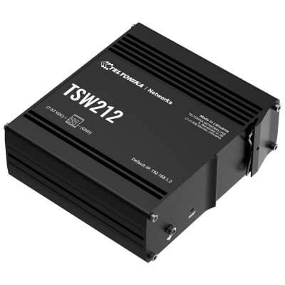 Teltonika Switch PoE Gestionable Industrial 8 portas Ethernet RJ45 Gigabit +2 SFP Gigabit VLAN/Loop Prevention/STP/RSTP/Port Mirroring-TK-TSW212