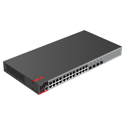 Ruijie Switch PoE Cloud gerenciável L2+ 24 portas RJ45 GE + 4 SFP 2.5Gigabit portas [%VAR%] 24 Portas PoE+ / Até 370W potência total-Ruijie RG-S2915-24GT4MS-P-L