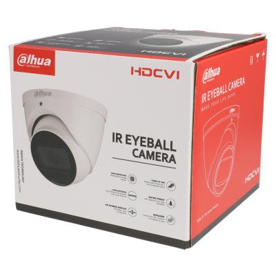 Câmara com fios (Coaxial) Turret Branca 8mpx 3.7mm 60m Microfone IP67 - Dahua HAC-HDW2802T-Z-A