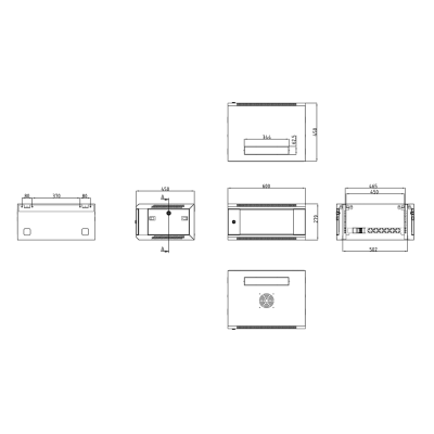 Bastidor Mural 19' 4U (600x450mm)