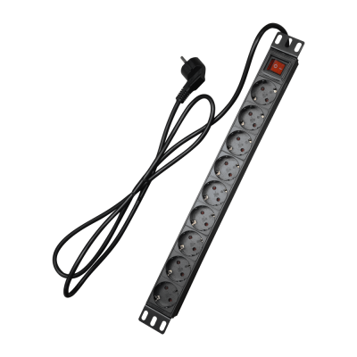 PDU 9 Tomadas 1U c/ Interruptor lojaCCTV PDU-9P1U-SWITCH
