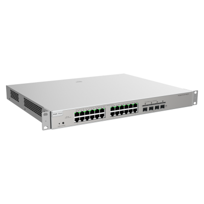 Reyee Switch PoE Cloud Layer 3 24 Portas PoE RJ45 Gigabit + 4 Gigabit SFP 30W por porta 802.3af/at / Máximo 370W-Ruijie RG-NBS5100-24GT4SFP-P