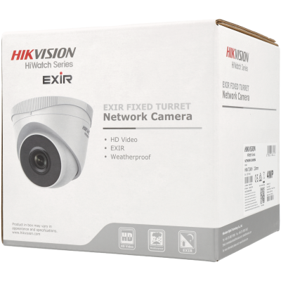 Câmara com fios (PoE) Mini-Dome Branca 4mpx 2.8mm 30m  - Hikvision HWI-T280H