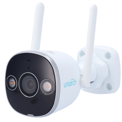 Câmara IP Bullet 5MP Uniarch UV-UHO-B2D-M5F4D PoE IR 30m H.265+ Lente 4.0mm IP67/IK10