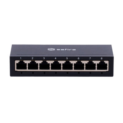 Switch Safire Desktop 8 porta Gigabit Velocidade 10/100/1000 Mbps-Safire SF-SW08-G-M