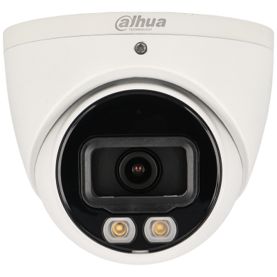 Câmara com fios (Coaxial) Turret Branca 2mpx 3.6mm 40m Microfone IP67 - Dahua HAC-HDW1239T-A-LED-S2