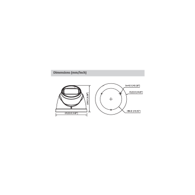 Câmara com fios (Coaxial) Turret Branca 8mpx 3.7mm 60m Microfone IP67 - Dahua HAC-HDW2802T-Z-A