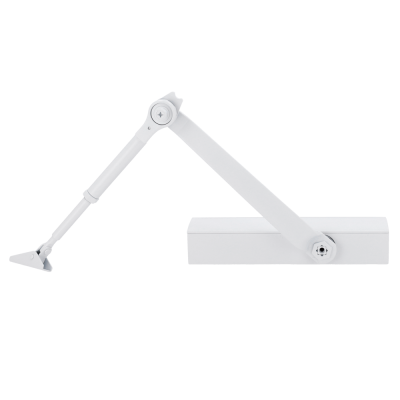 Lâmpada articulada de mesa branca com braço ajustável
