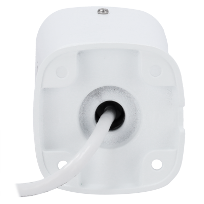 Câmara de vigilância branca com cabo