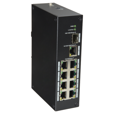 X-Security Switch Industrial 8 portas RJ45 + 1 Uplink GIGA + 1 SFP-X-Security XS-SW09-C-DIN