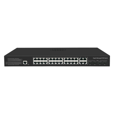 Switch PoE Gerenciável 24 portas PoE + 4 Combo Gigabit + 4 Combo SFP Velocidade 10/100/1000 Mbps-SW3224POE-MGC-300