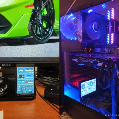 LCD Tela secundária computador Display CPU GPU RAM USB NOVO