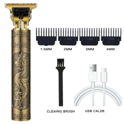 Maquina cortar cabelo USB aparar aparador barba pelos Vintage Retro