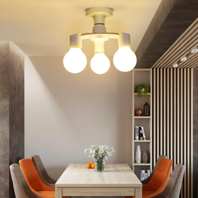 Candeeiro triplo lâmpadas casquilho grosso E27 led halogénio