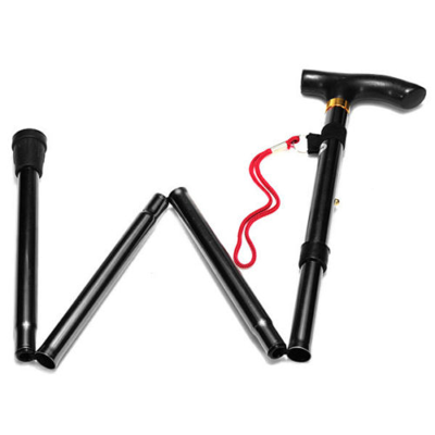 Bengala andarilho metal dobrável portátil apoio idosos caminhada