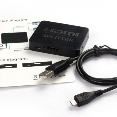 HDMI 1x2 Splitter Duplicador Distribuidor 2 saidas 1080p