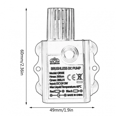 Mini Bomba de agua aquário ultra silenciosa submersivel 12v 280L/H