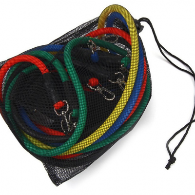 Kit de treino com Elásticos Bandas de Resistência Treino Fitness Desporto