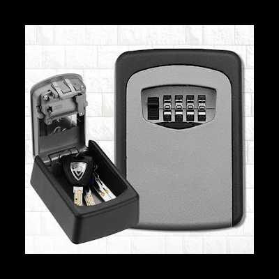 Caixa para chaves em Metal com código Casa Hotel Apartamento Airbnb Booking