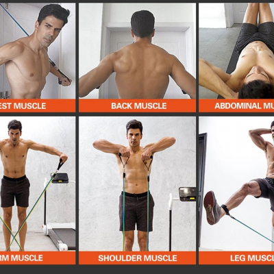 Kit de treino com Elásticos Bandas de Resistência Treino Fitness Desporto