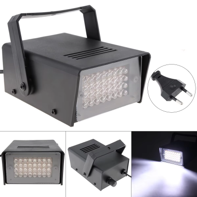 Projector strob flash LED branco para festas discotecas passagem de ano