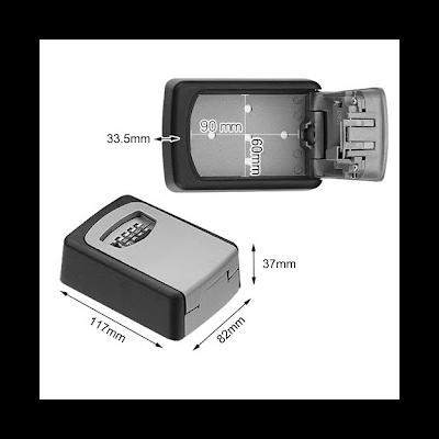 Caixa para chaves em Metal com código Casa Hotel Apartamento Airbnb Booking