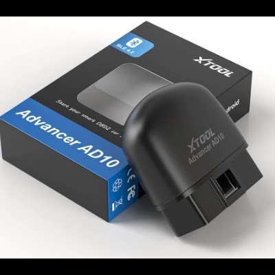 Dispositivo eletrônico XTOOL Advancer AD10 preto com embalagem preta e azul