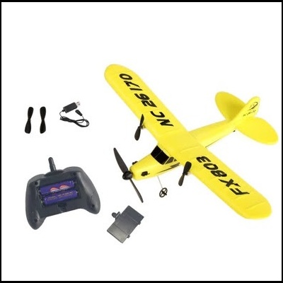 Avião Telecomandado RC radiomodelismo Cessna Amarelo 2.4ghz 2ch
