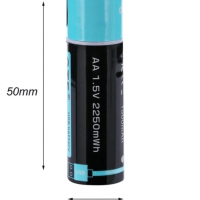 Bateria Pilha AA / AAA recarregavel USB 1.5V 2250mwh