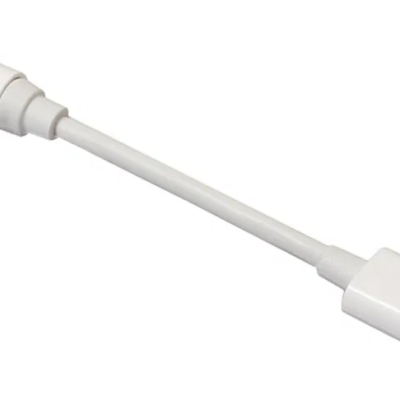 Cabo adaptador USB-C para jack 3.5mm branco e liso