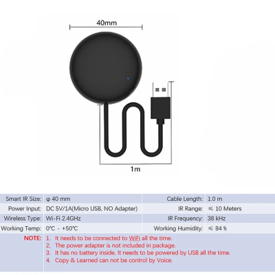 Controlo remoto voz infravermelhos Alexa Google Wifi NOVO