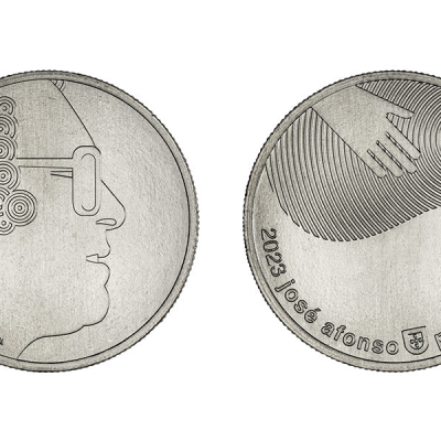 Moeda comemorativa 5€ Zeca Afonso 2023 José Afonso Francisco Providência