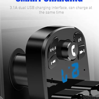 Transmissor FM leitor USB Bluetooth carregador USB Mãos Livres isqueiro carro NOVO