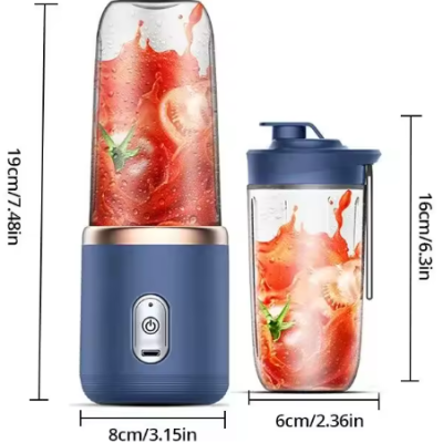 Liquidificadora Portátil USB com Bateria Recarregável Mini Blender para Smoothies Batidos e Sumo
