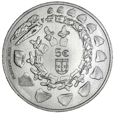 Moeda comemorativa 5€ Miragaia Longicollum 2023 5 Euros Dinossauros