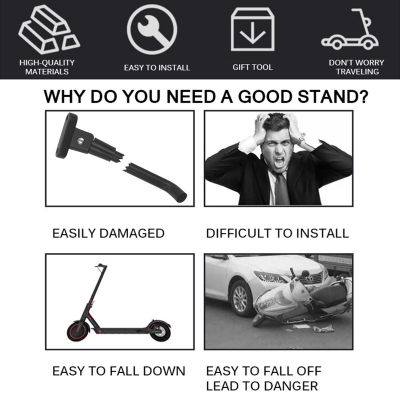 Suporte pé tripe lateral trotinete scooter xiaomi m365 PRO2 S1