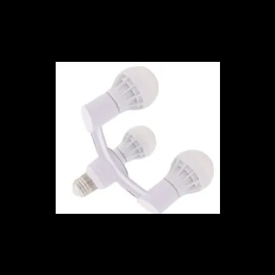 Candeeiro triplo lâmpadas casquilho grosso E27 led halogénio