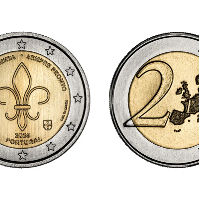 Moeda comemorativa 2€ 2 euros Sempre alerta. Sempre pronto 2025 escuteiros escoteiros NOVA