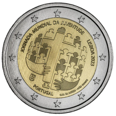 Moeda 2€ JMJ 2 euros jornadas mundiais da juventude 2023 NOVA