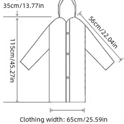 Capa impermeável para chuva transparente corpo todo adulto NOVO