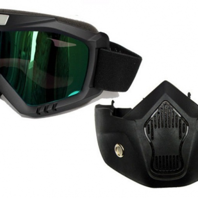 Mascara com Óculos e filtro Motociclista Ski Snowboard Paintball Neve