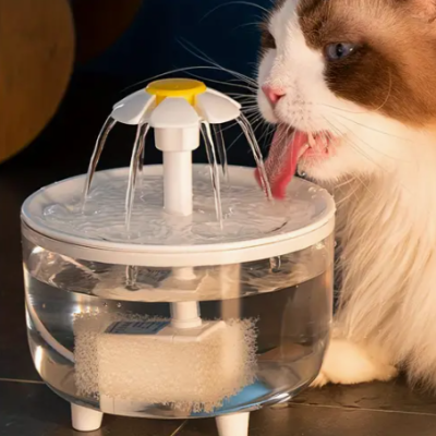 Fonte de agua gatos cão bebedouro com filtro alimentador USB