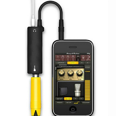 Adaptador iRig Amplificador Efeitos Guitarra eletrica para telemovel Apple