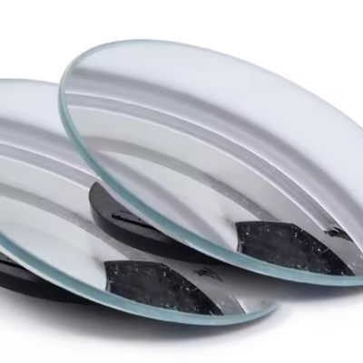 Conjunto Espelhos Auxiliares de Ângulo Morto 360° Carro Vista Panorâmica Ajustáveis e Sem Moldura