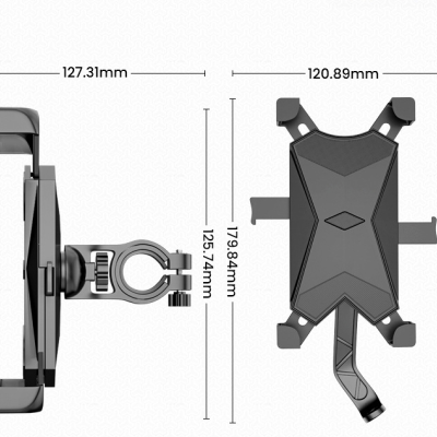 Suporte telemovel para guiador volante Mota Moto Bicicleta Scooter