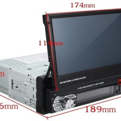 Rádio carro 1 din com LCD Touch retractil opel volkswagen toyota citroen peugeot mercedes audi bmw